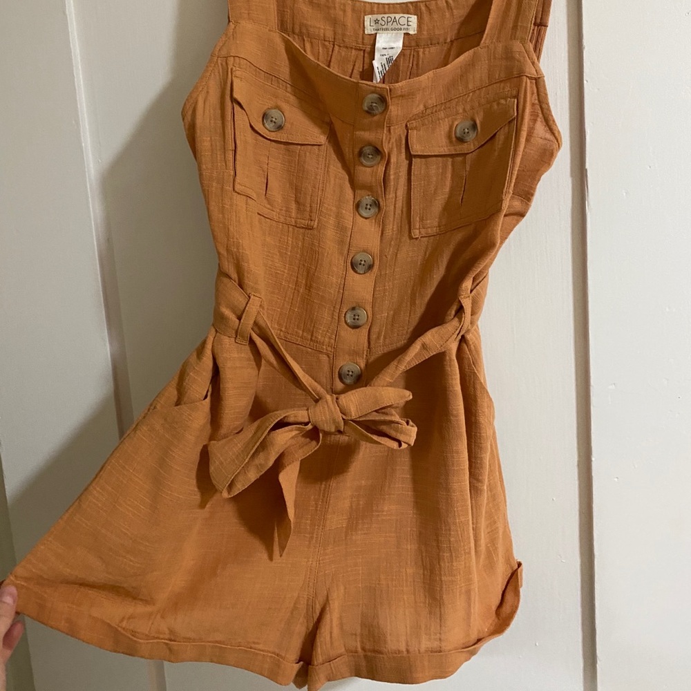 L*Space Rust Romper With Buttons - Small - image 2